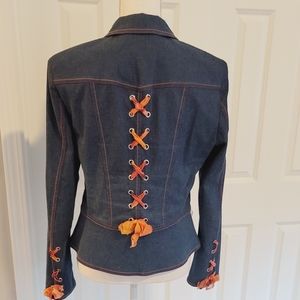 🎀Vintage ESCADA denim jacket with ribbon 🎀 38/M